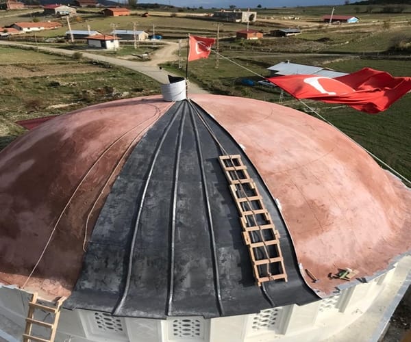 Camii Kubbe Şadırvan Kurşun Alüminyum ve Bakır Kaplama Firması